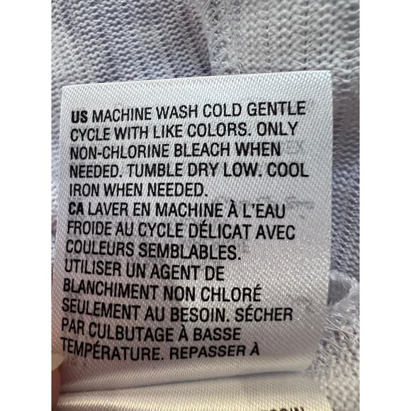 JENNI WOMENS SIZE MEDIUM RIBBED CHEMISE NIGHTGOWN PASTEL TIE DYE PURPLE WHITE - Picture 9 of 10